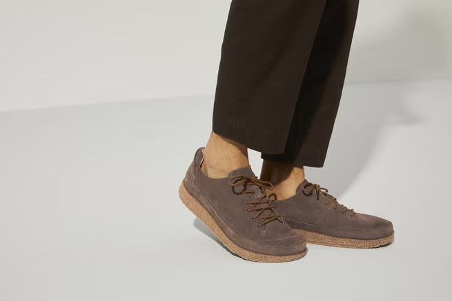 Birkenstock Honneff Light Suede Leather Gray Taupe