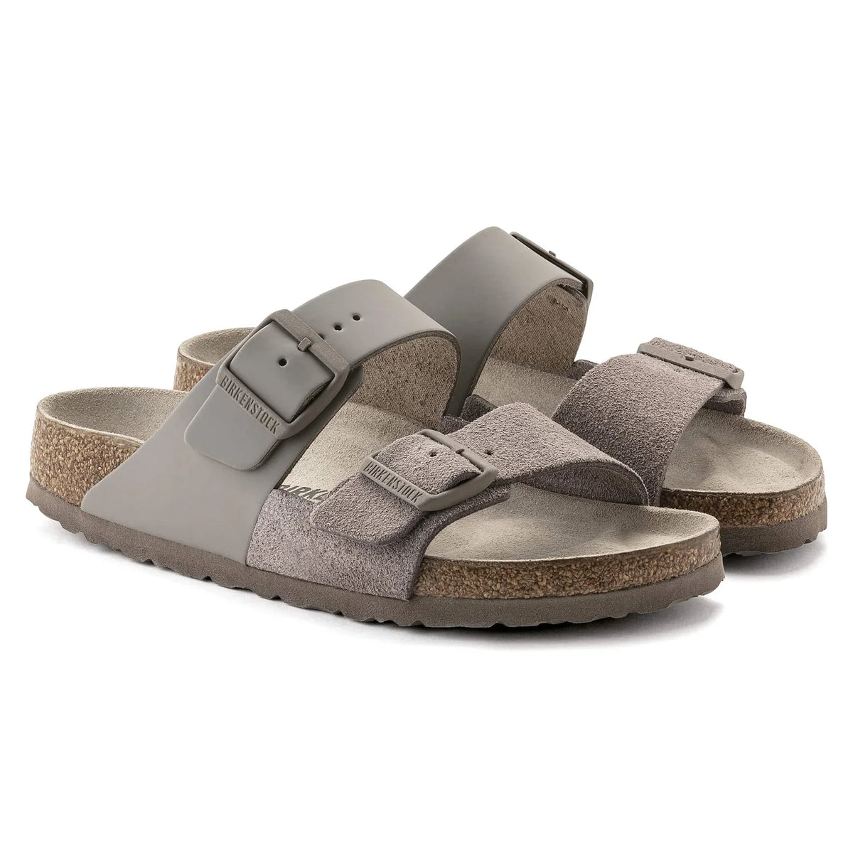 Birkenstock Arizona Split Natural Leather/Suede Grey Taupe Sandals