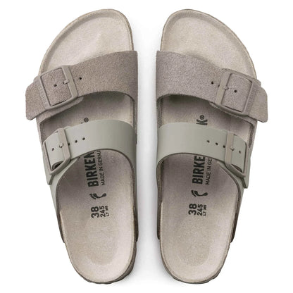 Birkenstock Arizona Split Natural Leather/Suede Grey Taupe Sandals