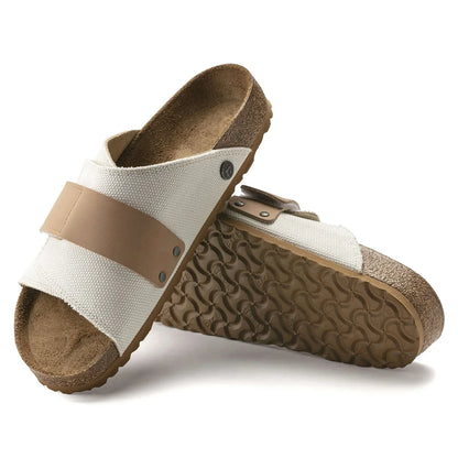 Birkenstock Kyoto Textile Leather Eggshell