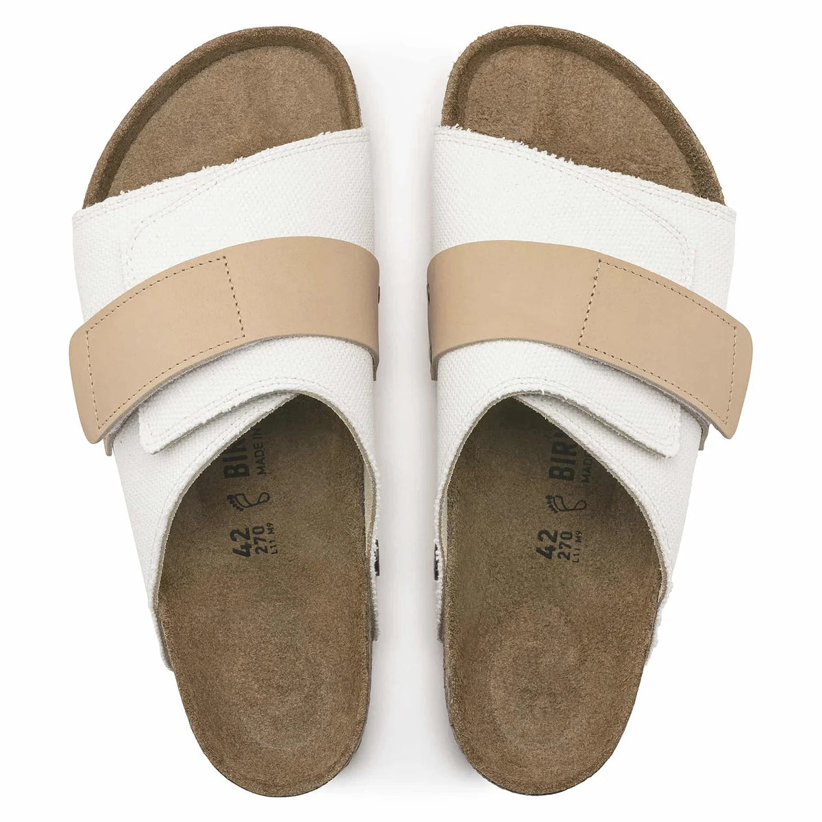 Birkenstock Kyoto Textile Leather Eggshell