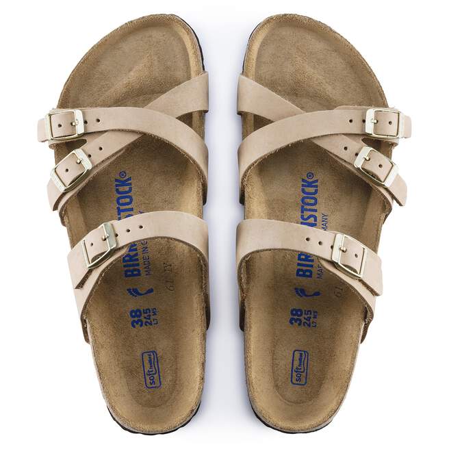 Birkenstock Unisex Franca Soft FootBed Nubuck Sandcastle