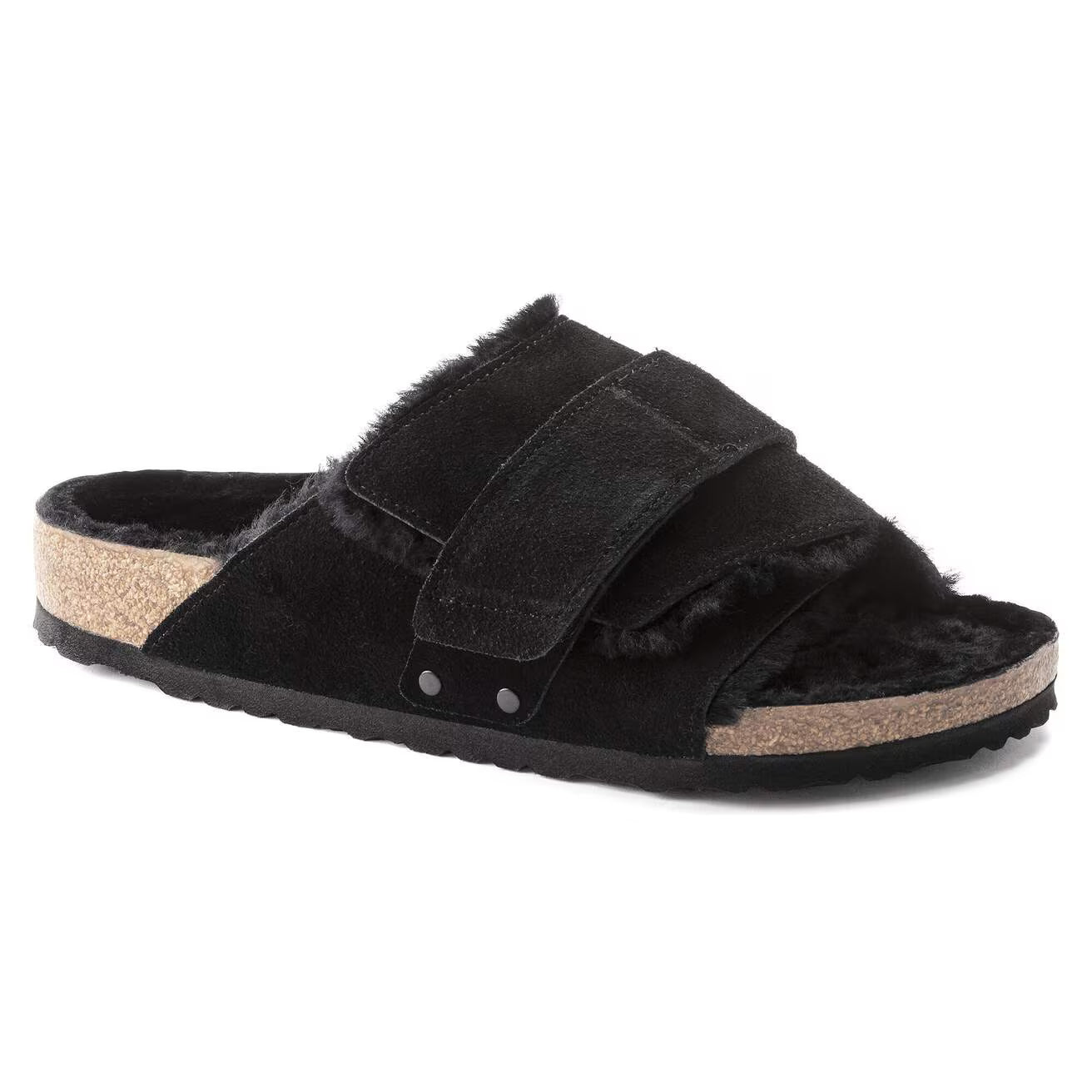 Birkenstock Unisex Kyoto Shearling Suede Leather Black