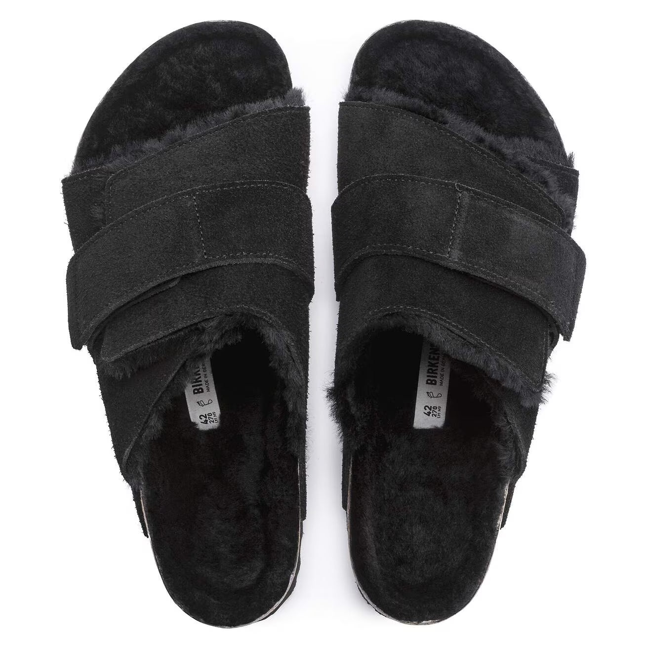Birkenstock Unisex Kyoto Shearling Suede Leather Black