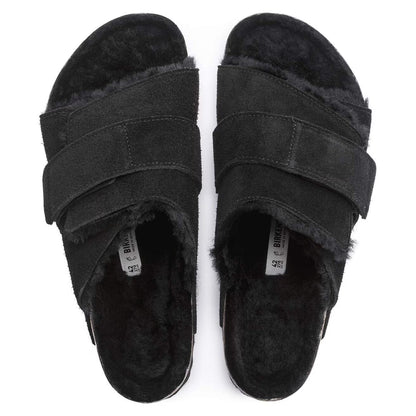 Birkenstock Unisex Kyoto Shearling Suede Leather Black
