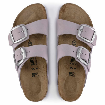 Birkenstock Unisex Arizona Big Buckle Natural Leather Nubuck Yomo Lilac