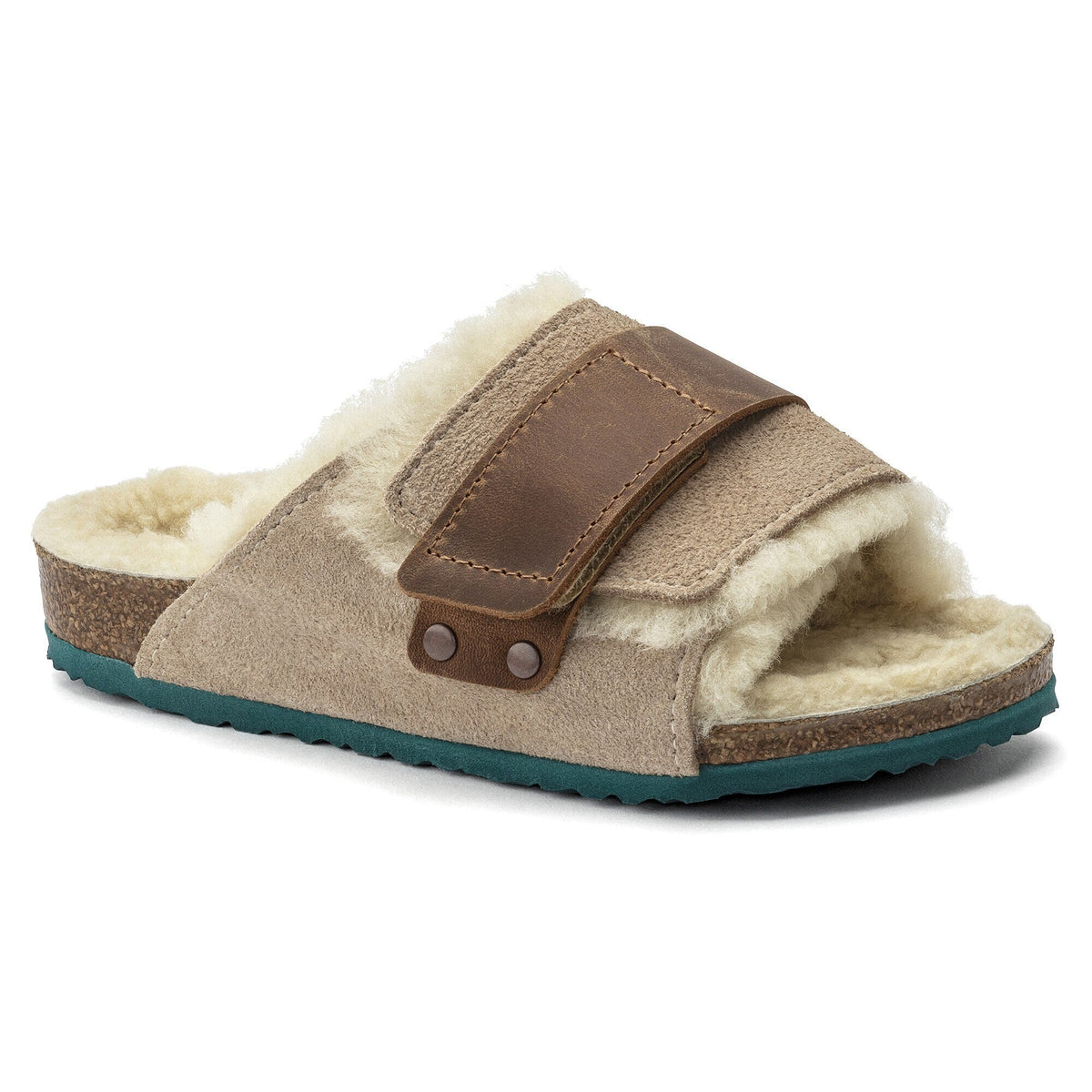 Birkenstock Kyoto Teddy Kids Suede Leather Beige