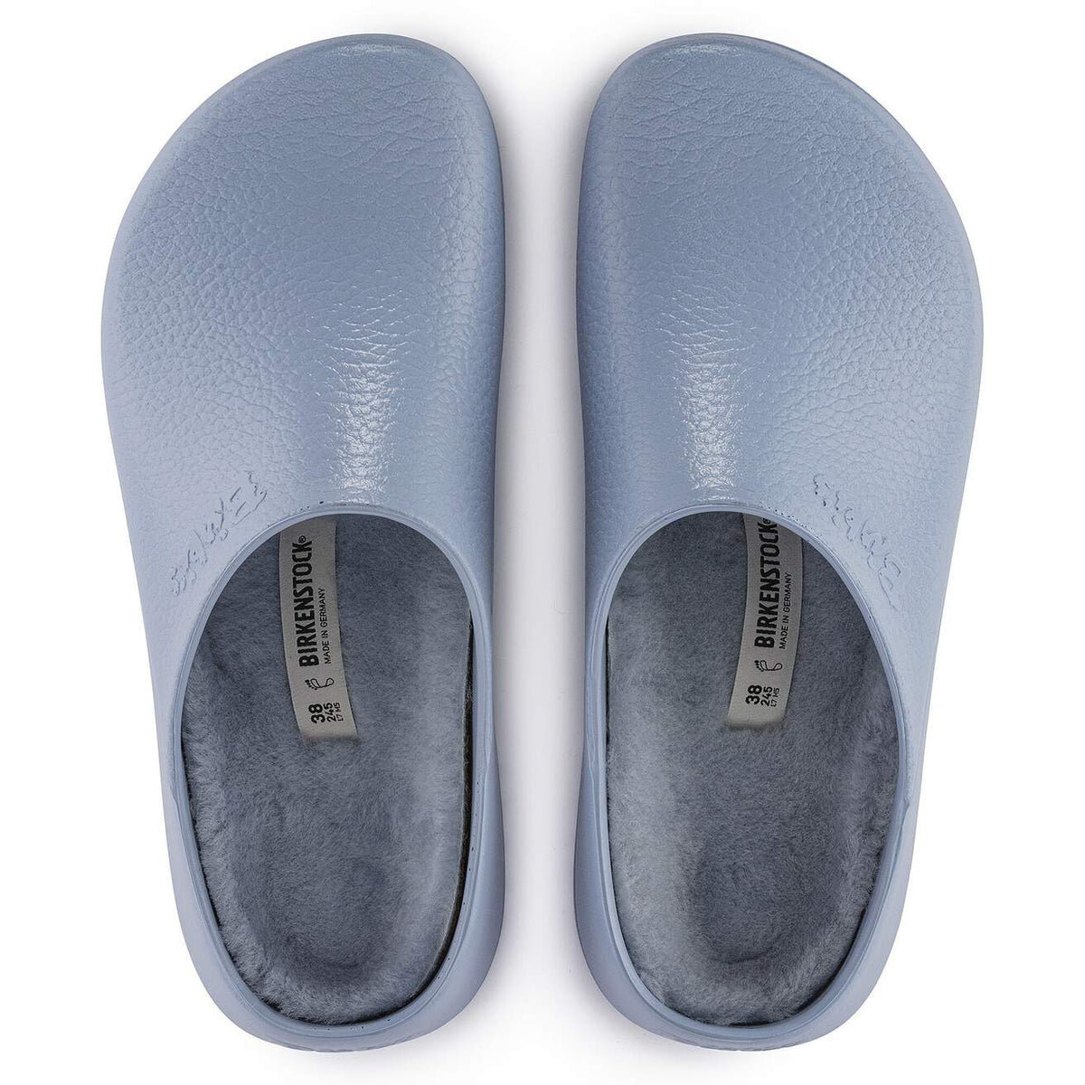 Birkenstock Unisex Super-Birki Shearling Polyurethane Dusty Blue