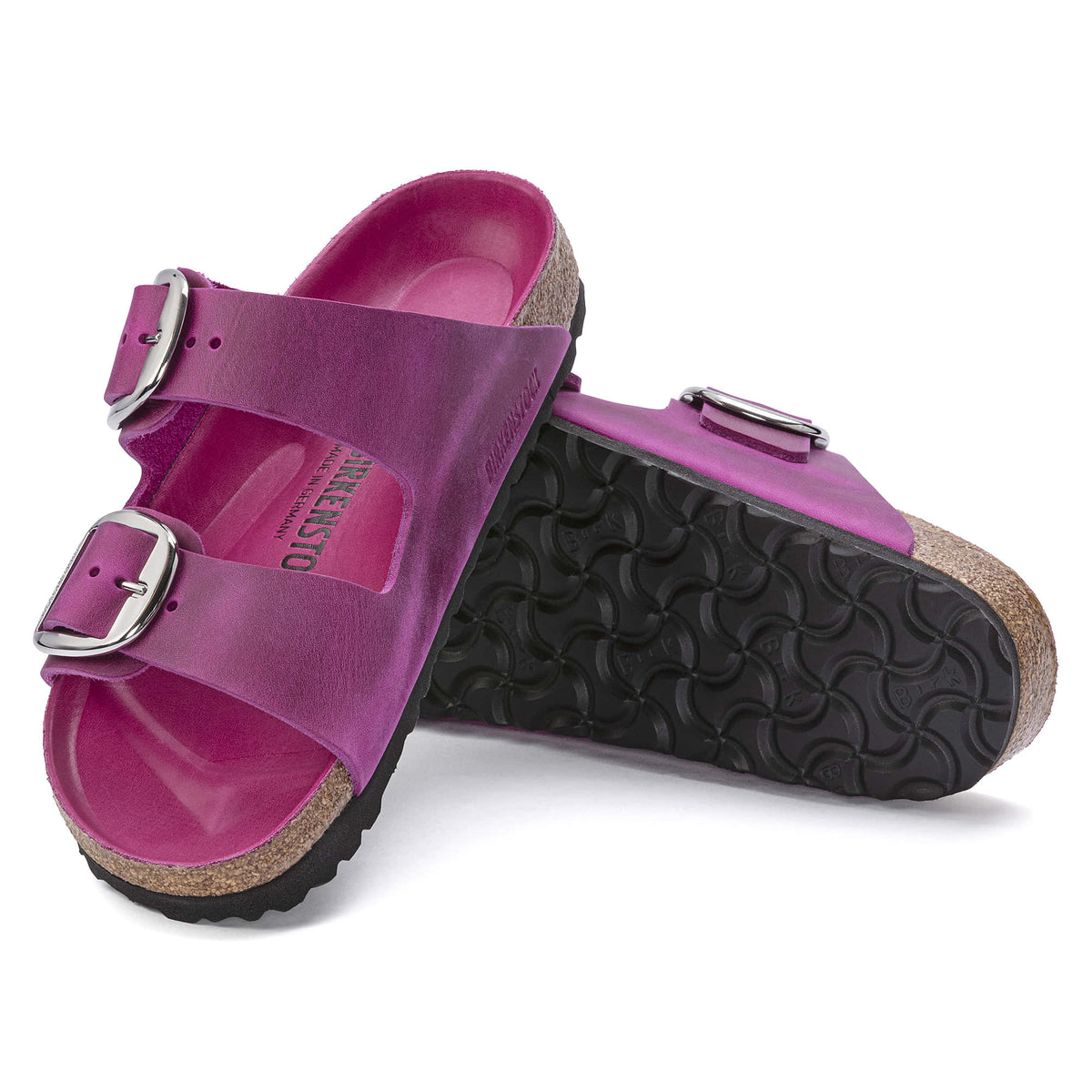 Birkenstock Arizona Big Buckle Oiled Leather Festival Fuchsia