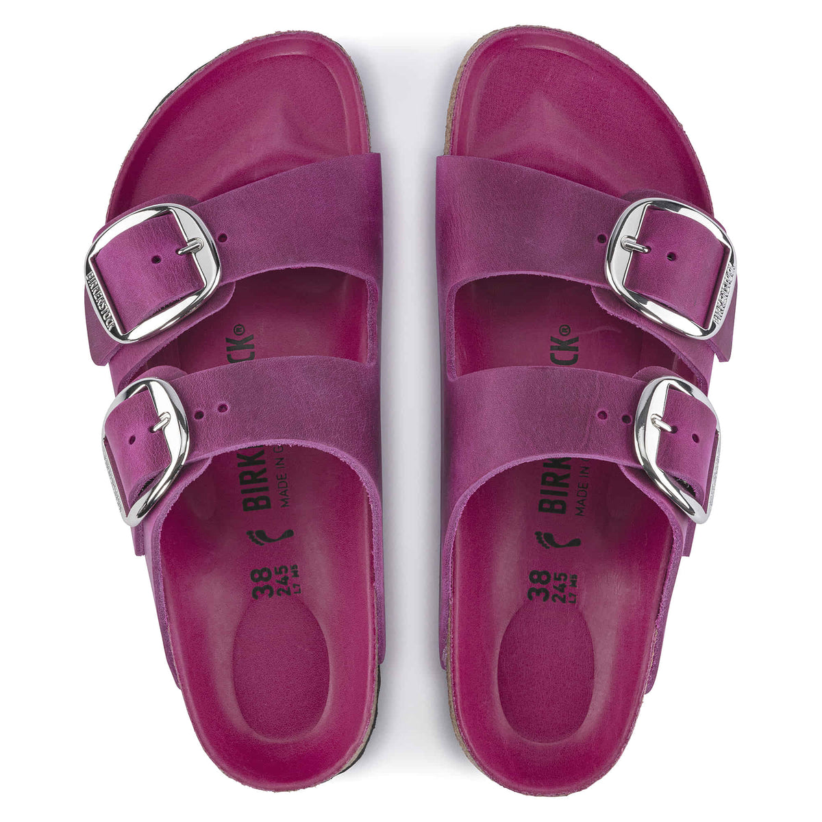 Birkenstock Arizona Big Buckle Oiled Leather Festival Fuchsia