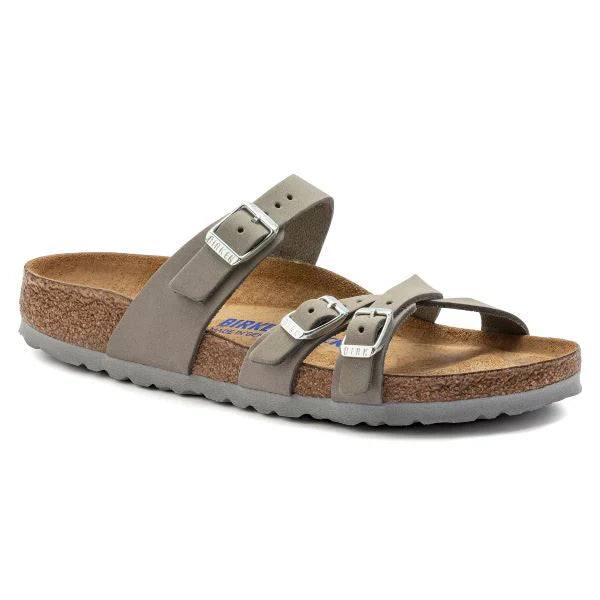 Birkenstock Unisex Franca Nubuck Leather SFB Dove Gray