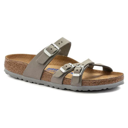 Birkenstock Unisex Franca Nubuck Leather SFB Dove Gray