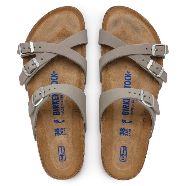 Birkenstock Unisex Franca Nubuck Leather SFB Dove Gray
