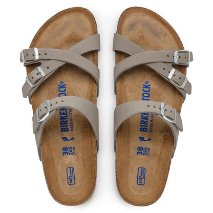 Birkenstock Unisex Franca Nubuck Leather SFB Dove Gray