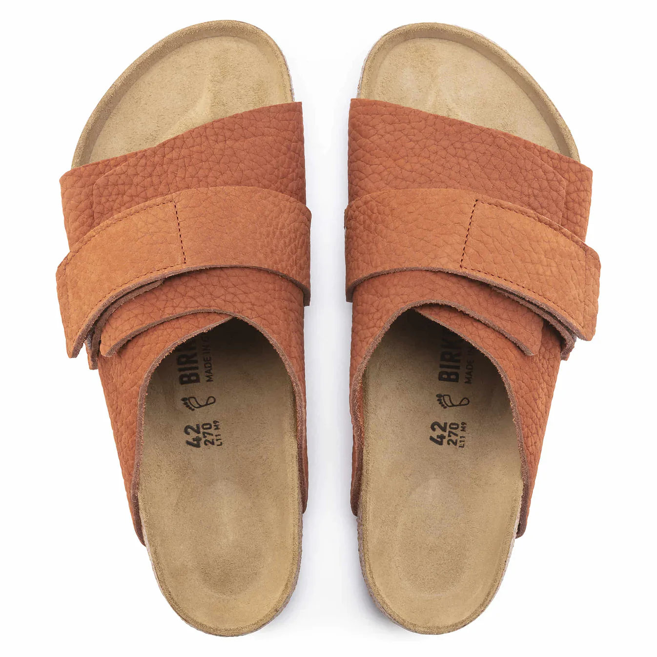 Birkenstock Unisex Kyoto Nubuck Leather Desert Buck Burnt Clay