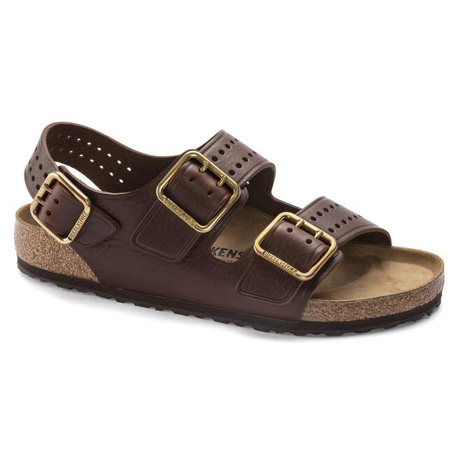 Birkenstock Unisex Milano Bold Gap Natural Leather Roast