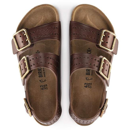 Birkenstock Unisex Milano Bold Gap Natural Leather Roast