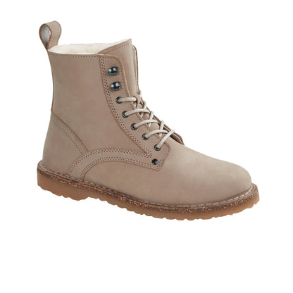 Birkenstock Unisex Bryson Shearling Nubuck Leather Beige Taupe