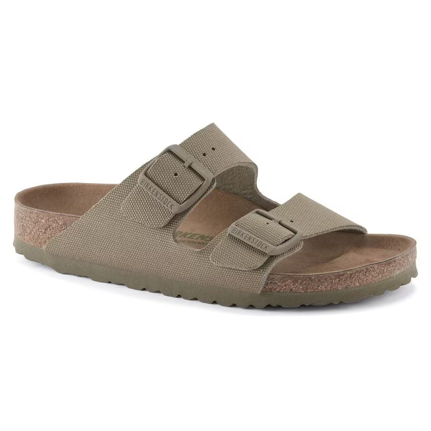 Birkenstock Unisex Arizona Vegan Textile Faded Khaki