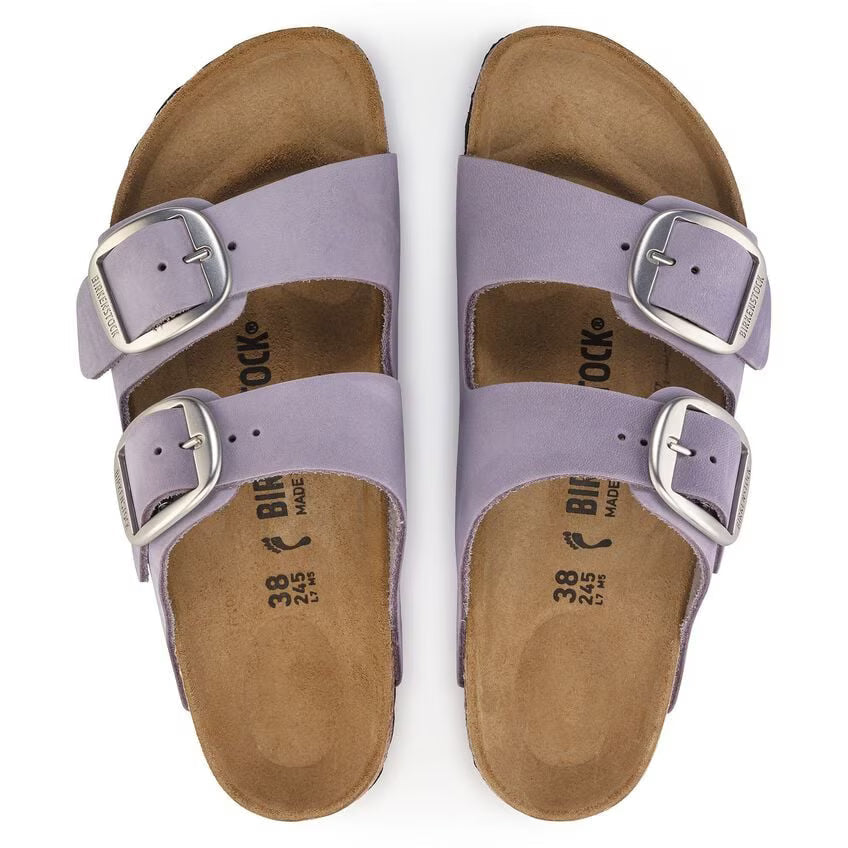 Birkenstock Arizona Big Buckle Nubuck Leather Purple Fog