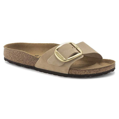 Birkenstock Unisex Madrid Big Buckle Nubuck Leather Sandcastle