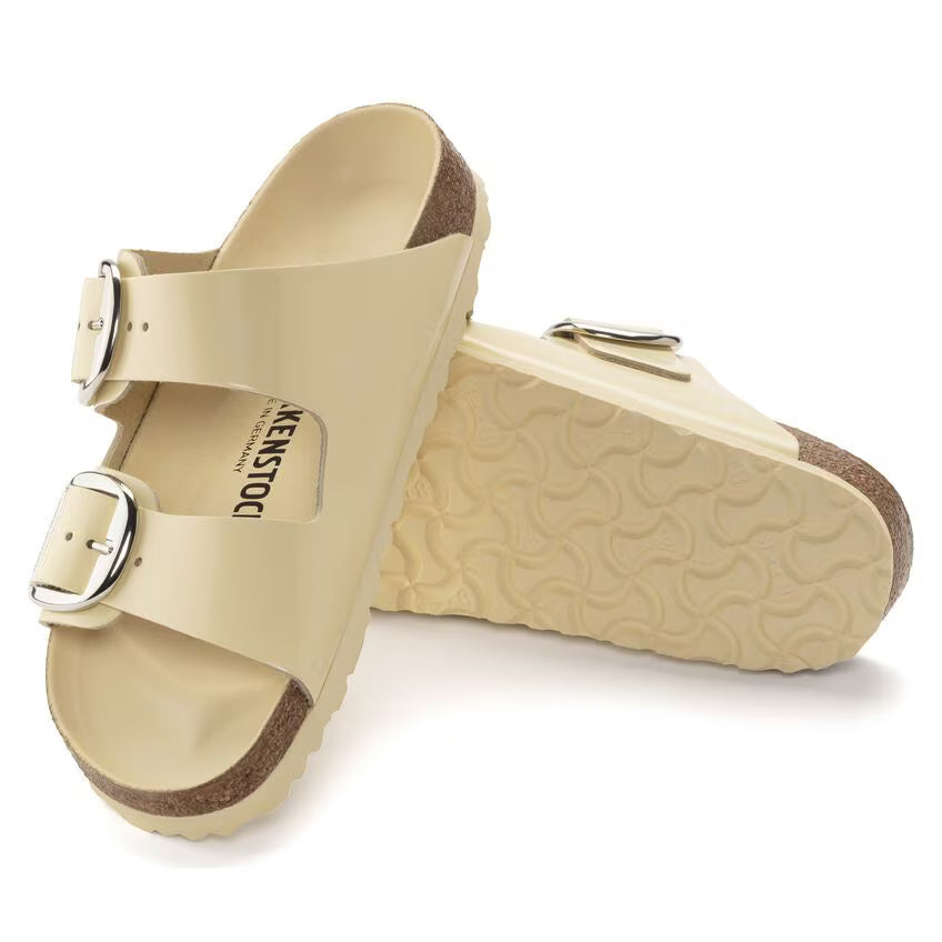 Birkenstock Arizona Big Buckle Natural Leather Patent High Shine Butter