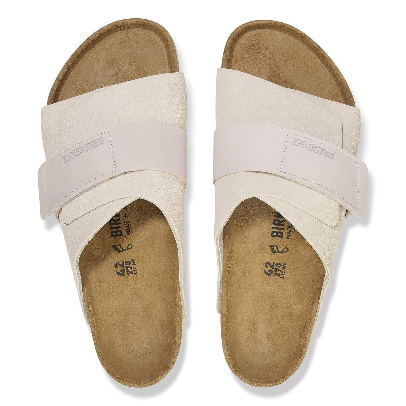 Birkenstock Unisex Kyoto Nubuck Leather Antique White