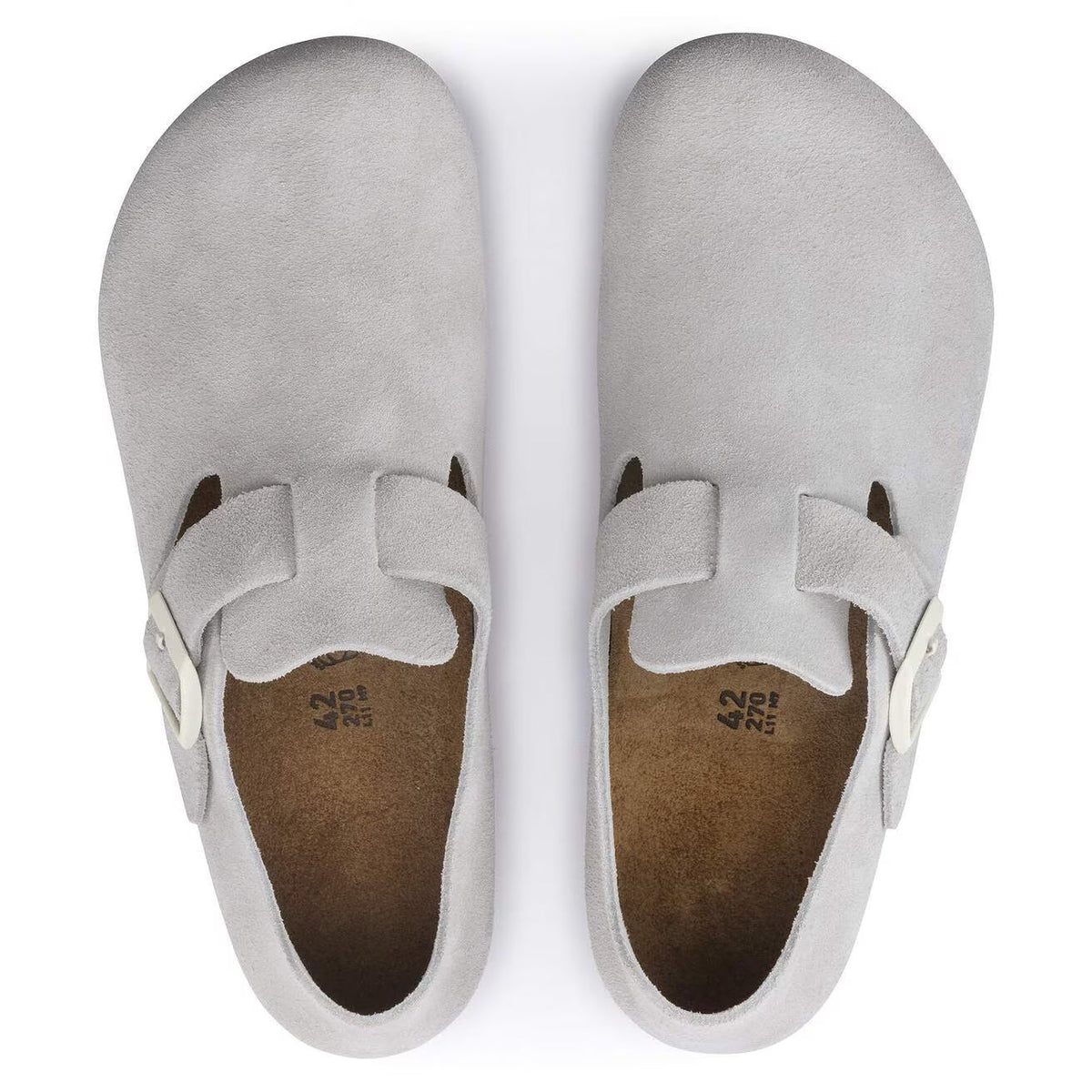 Birkenstock Unisex London Suede Leather Antique White