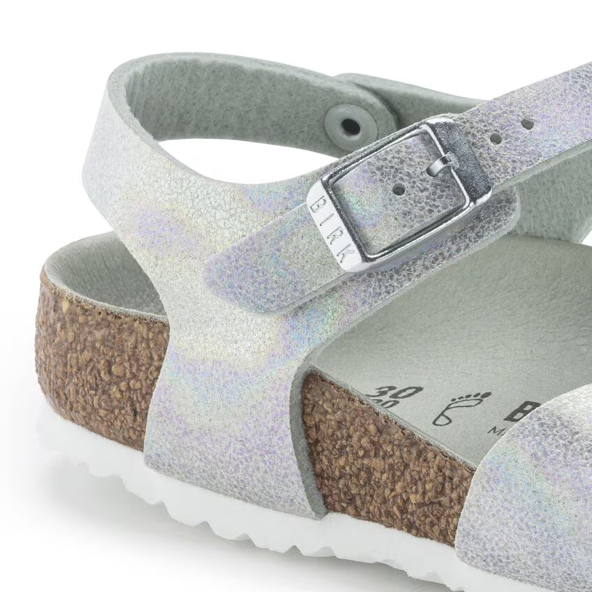 Birkenstock Rio Kids Microfiber Iridescent Matcha
