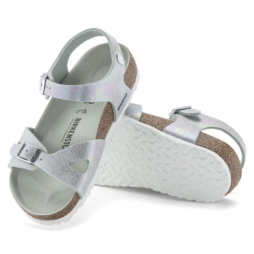 Birkenstock Rio Kids Microfiber Iridescent Matcha
