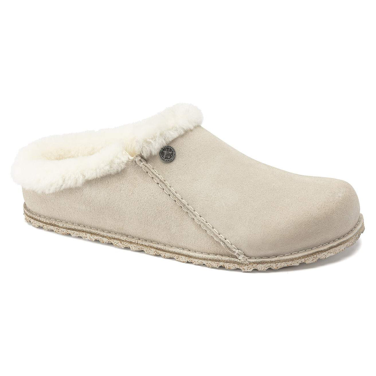 Birkenstock Unisex Zermatt Premium Suede Leather Antique White