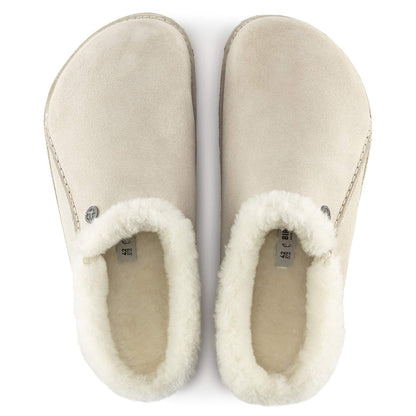 Birkenstock Unisex Zermatt Premium Suede Leather Antique White