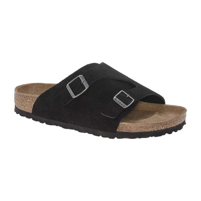 Birkenstock Unisex Zurich Bs Suede Leather Black