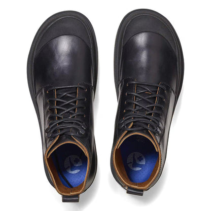 Birkenstock Unisex Prescott Lace Up Natural Leather Black