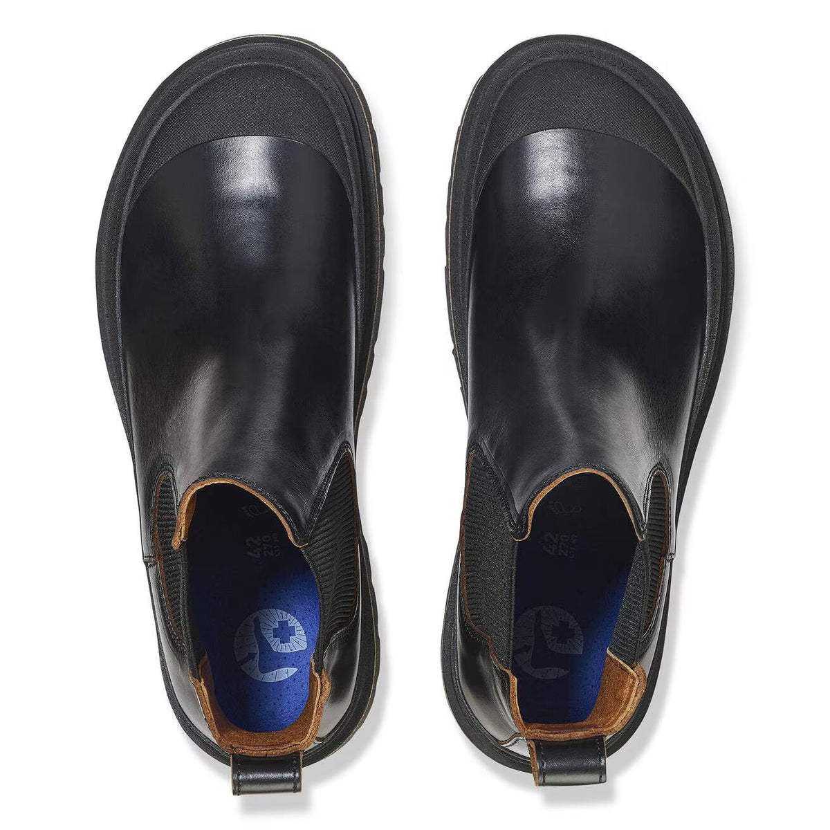 Birkenstock Unisex Prescott Slip On Natural Leather Black
