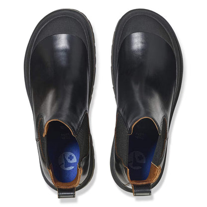 Birkenstock Unisex Prescott Slip On Natural Leather Black
