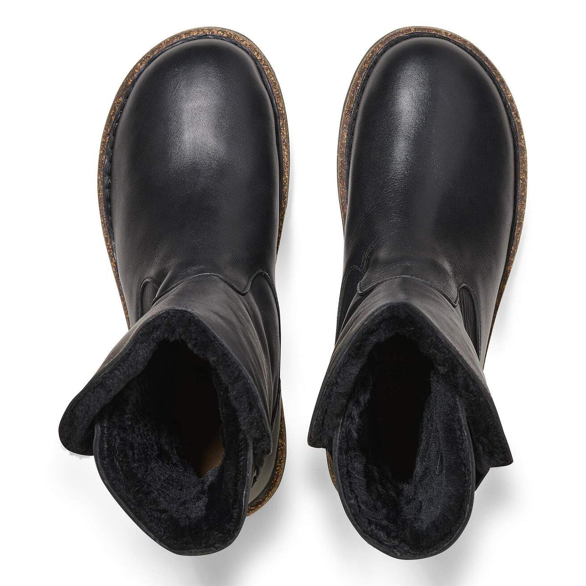 Birkenstock Unisex Uppsala Shearling Natural Leather Black