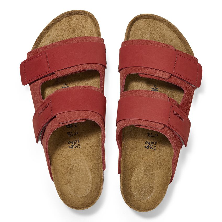 Birkenstock Unisex Uji Nubuk Leather Sienna Red