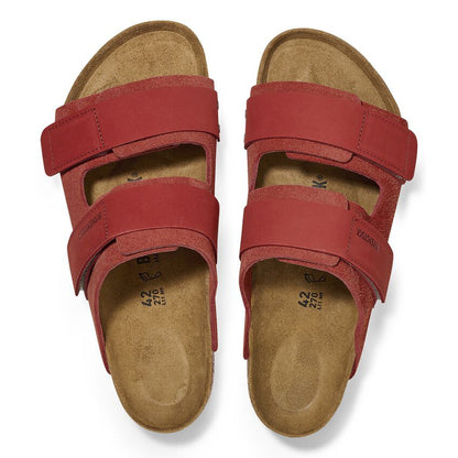 Birkenstock Unisex Uji Nubuk Leather Sienna Red