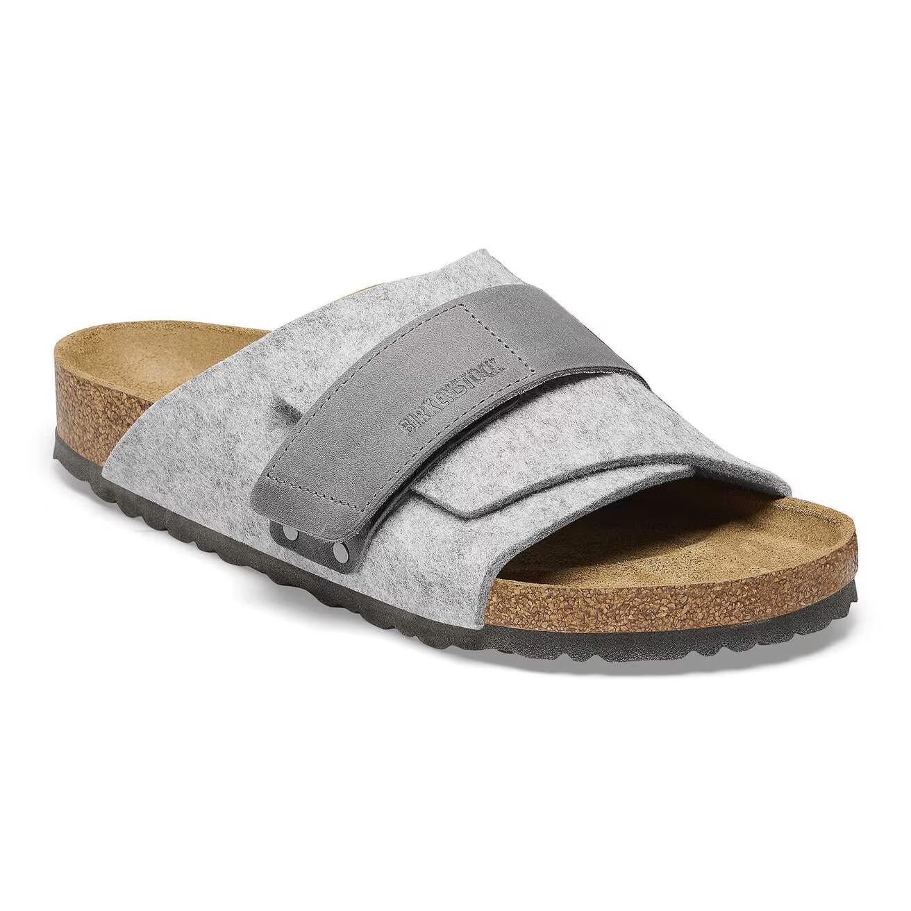 Birkenstock Unisex Kyoto Leather Textile Light Gray