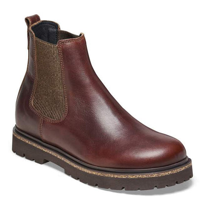 Birkenstock Unisex Highwood Slip On Natural Leather Chocolate