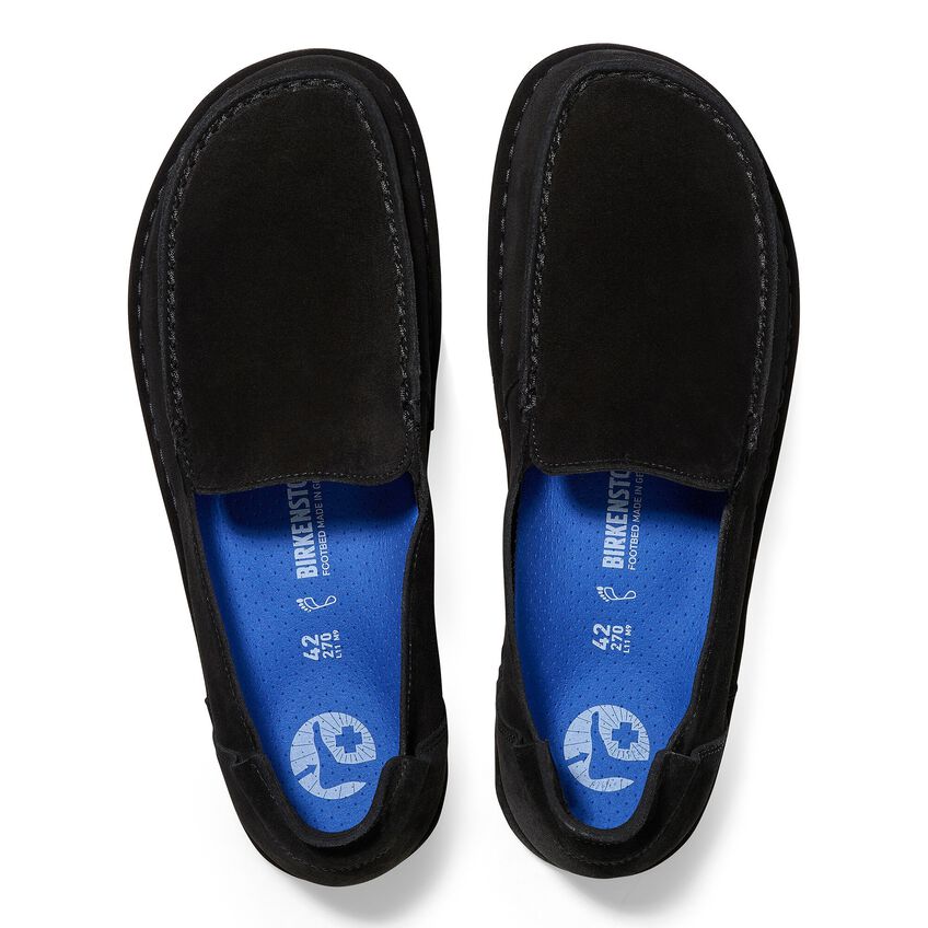 Birkenstock Unisex Utti Slip On Suede Leather Black