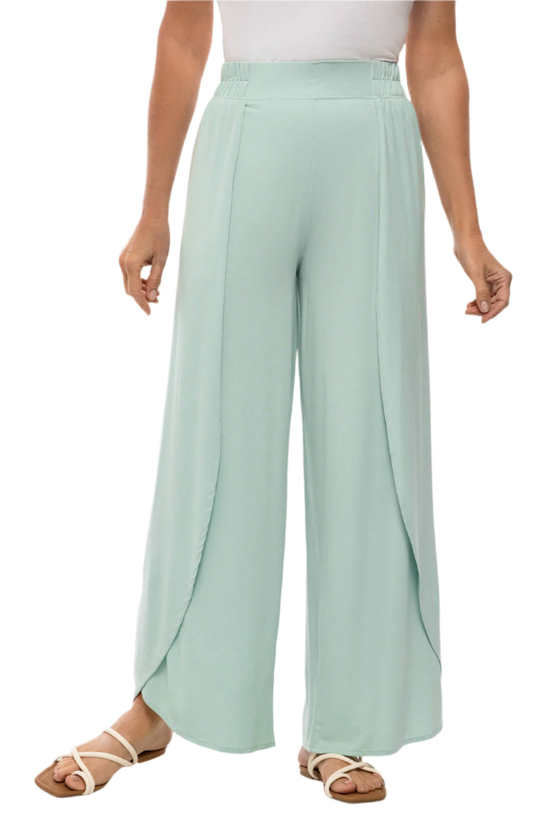 Coolibar Women's Lynsu Wide Leg Pants UPF 50+ - Misty Aqua - FINAL SALE