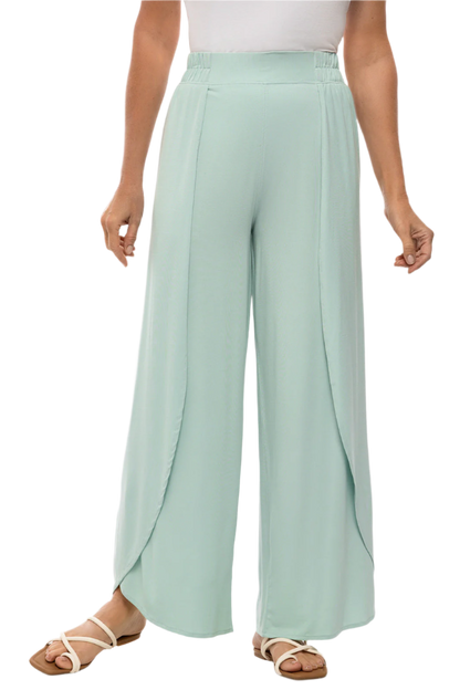 Coolibar Women's Lynsu Wide Leg Pants UPF 50+ - Misty Aqua - FINAL SALE