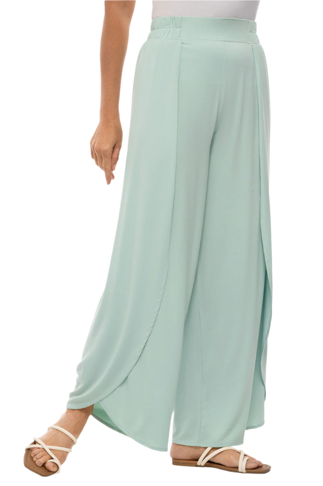 Coolibar Women's Lynsu Wide Leg Pants UPF 50+ - Misty Aqua - FINAL SALE