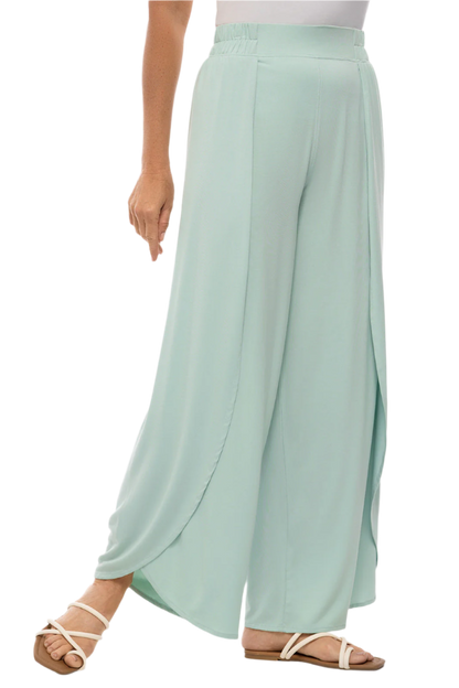 Coolibar Women's Lynsu Wide Leg Pants UPF 50+ - Misty Aqua - FINAL SALE