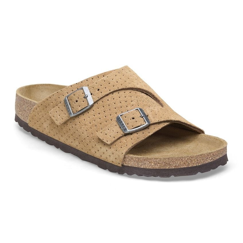 Birkenstock Unisex Zurich Suede Leather Emboss Dots New Beige
