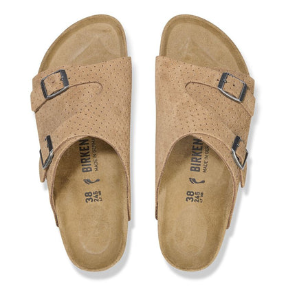 Birkenstock Unisex Zurich Suede Leather Emboss Dots New Beige