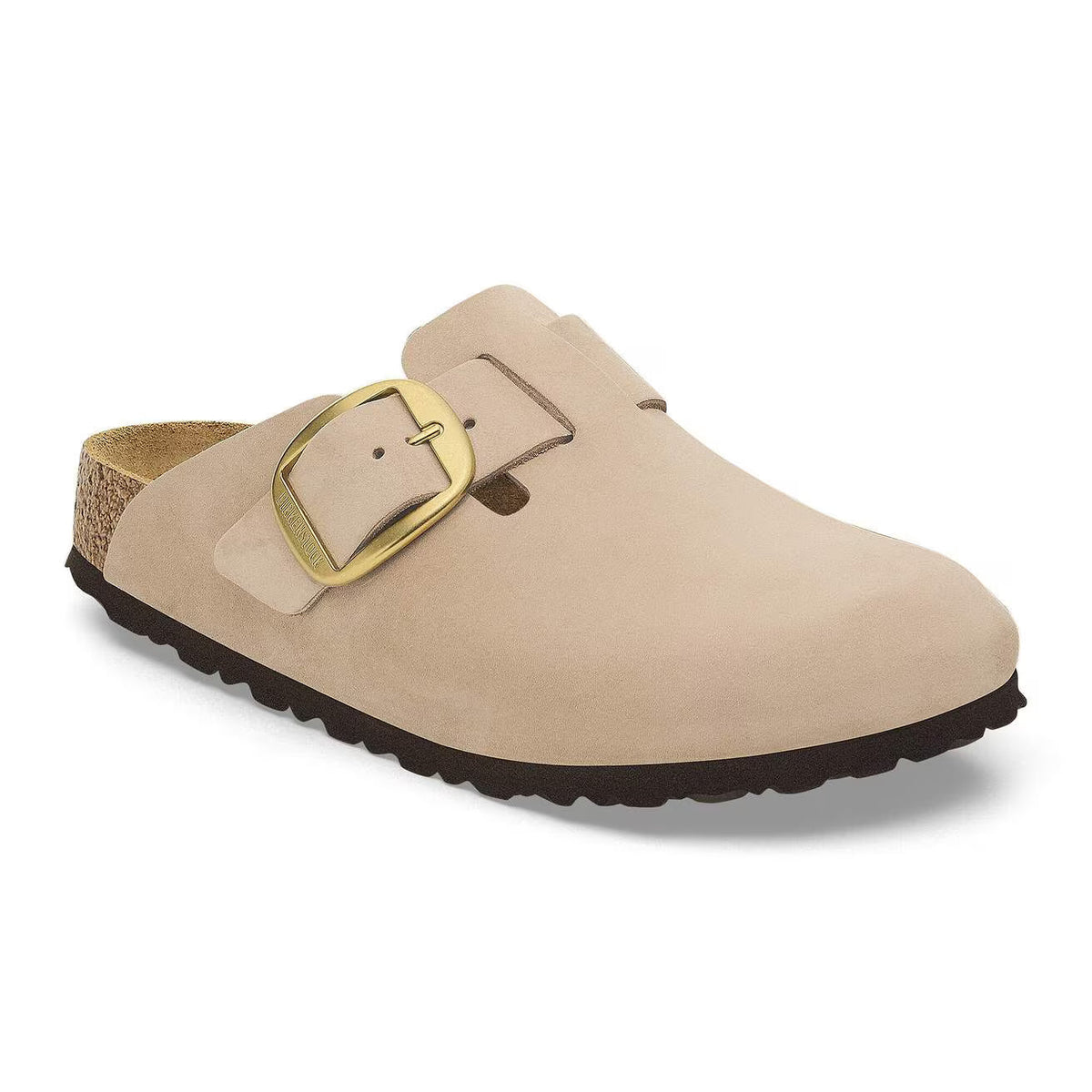 Birkenstock Unisex Boston Big Buckle Nubuk Leather Sandcastle