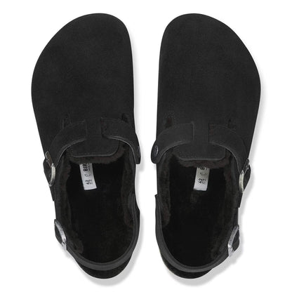 Birkenstock Unisex Tokio Inside Shearling Suede Leather Black